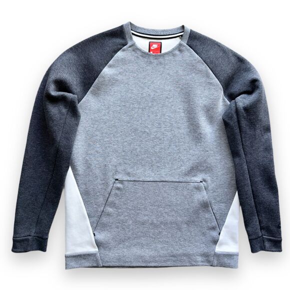 Nike Other - Nike Tech Fleece Crewneck Sweatshirt Men’s L Grey Anthracite White OG FA17
